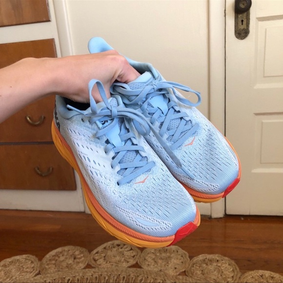 SOLD Hoka ONE Clifton 8 Summer Song/Ice Flow 6.5B - Picture 2 of 8